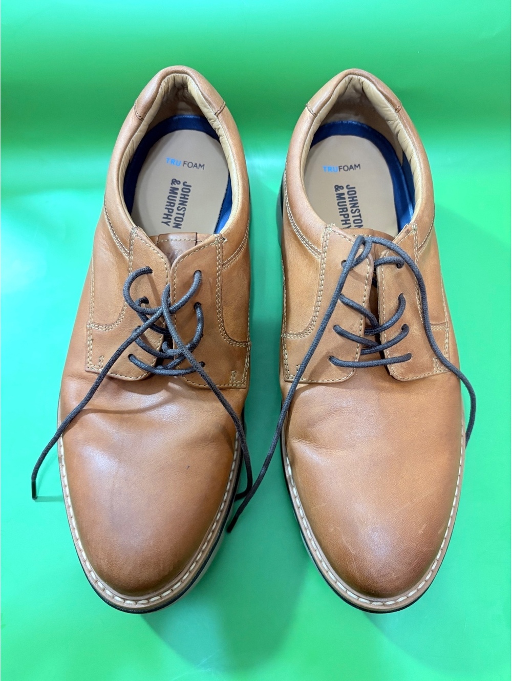 Johnston & Murphy Men's Braydon Tan TRUFOAM Shoes 8M